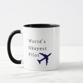 Caneca Piloto de Okayest do mundo, citação Legal e engraç