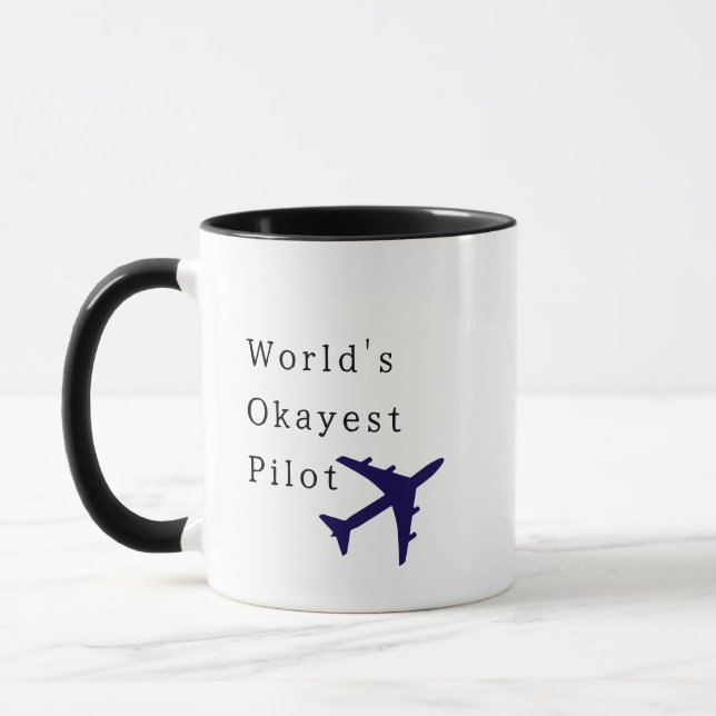 Caneca Piloto de Okayest do mundo, citação Legal e engraç (Esquerda)