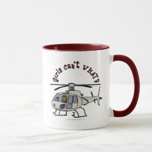 Caneca Piloto Helicóptero escuro