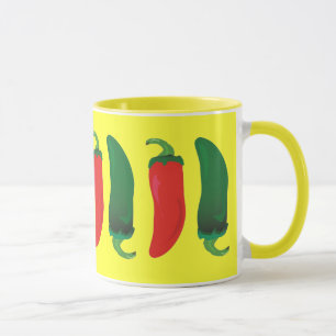 Caneca Pimentos verdes vermelhos de N