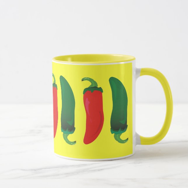 Caneca Pimentos verdes vermelhos de N (Direita)