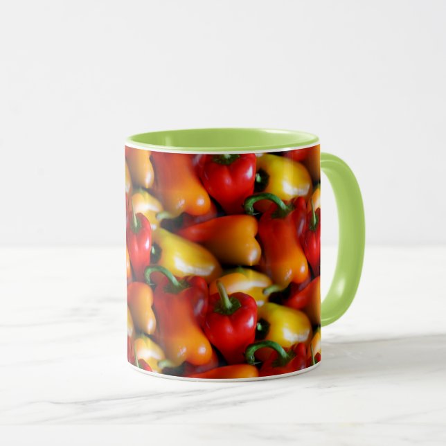 Caneca Pimentos vermelhos e amarelos (Frente Esquerda)