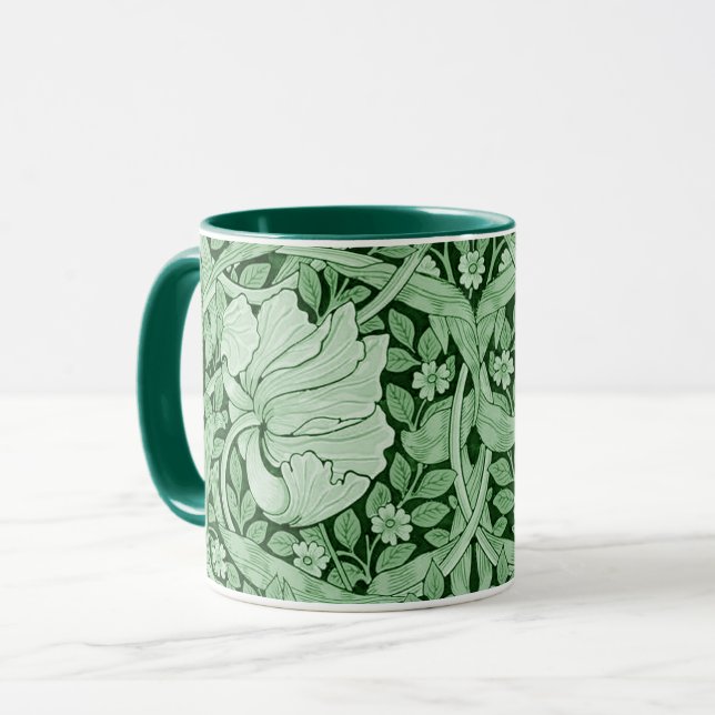 Caneca Pimpernel Green, William Morris (Frente Esquerda)