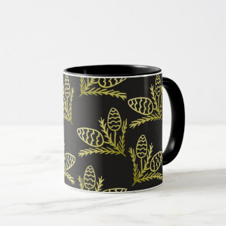 Caneca Pine Cone Rústico Moderno