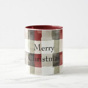 Caneca Pine Green Ivory Red Stripes