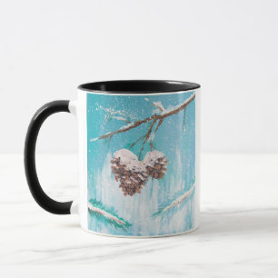Caneca Pinecones de inverno