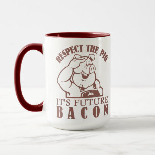 Caneca PING TO BACON (PIG TO BACON) - escolha estilo e co