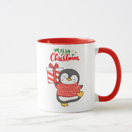 Caneca Pinguim Bonito Feliz Natal