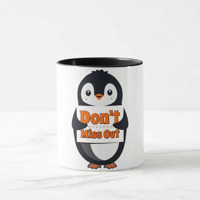 Caneca Pinguim com Sinal de Não Perca (Centro)