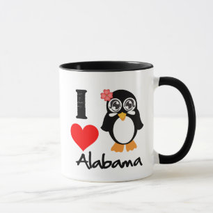 Caneca Pinguim de Alabama - amor Alabama de I