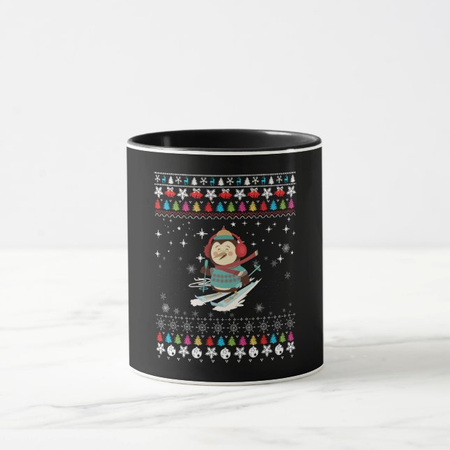 Caneca Pinguim de Esqui Natal (Centro)