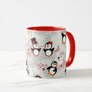 Caneca Pinguim de Natal do Top Hat do Rico Bonito