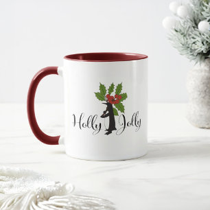 Caneca Pinguim de Natal Engraçado e Fofo Holly Jolly