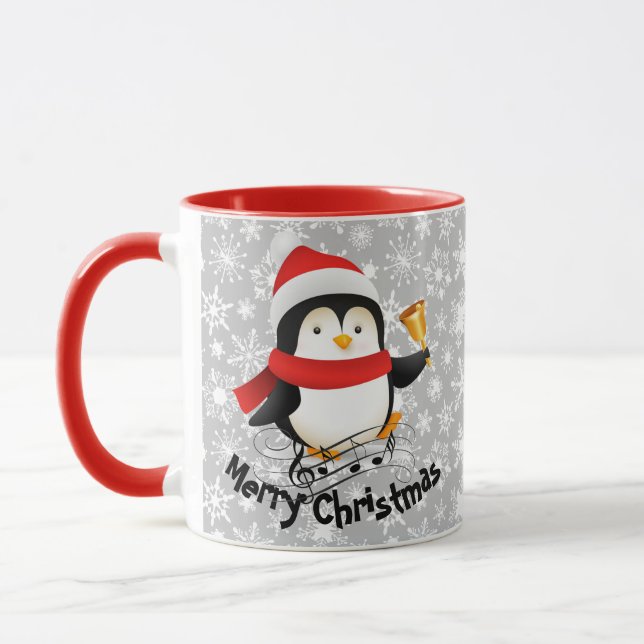 Caneca Pinguim de Natal personalizado (Esquerda)