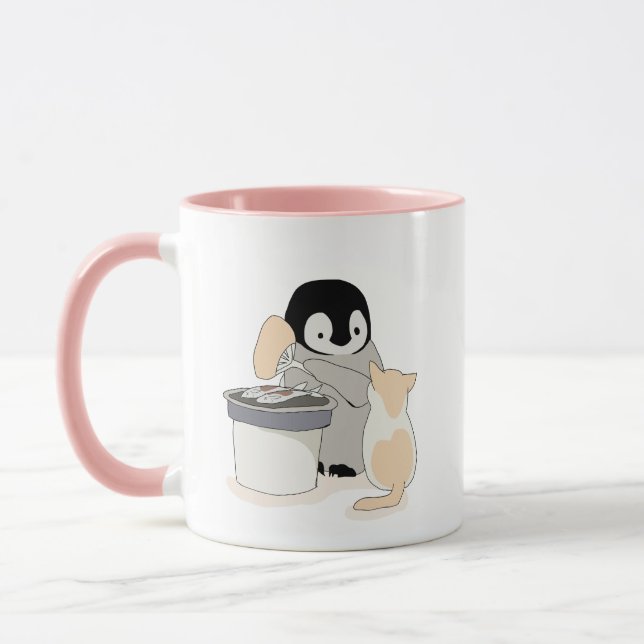 Caneca Pinguim e gato (Esquerda)