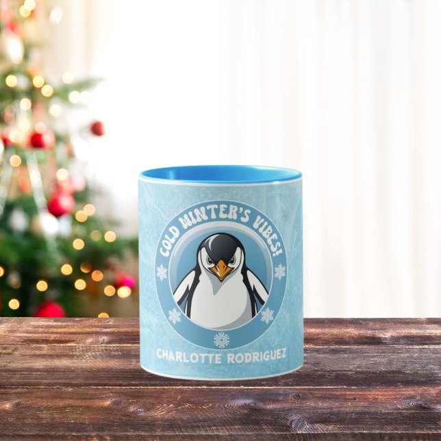 Caneca Pinguim giro, Víblias frias de inverno (Criador carregado)