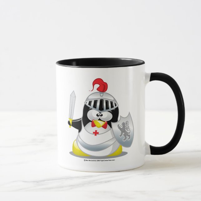 Caneca Pinguim medieval do cavaleiro (Direita)