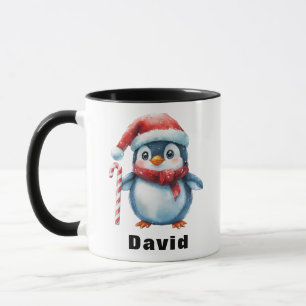Caneca Pinguim Personalizado com Nome Personalizado Candy