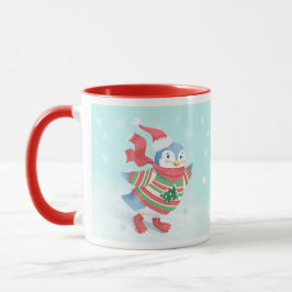 Caneca Pinguim-Pinguim-De-Pele-Gelo Azul