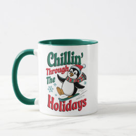 Caneca Pinguim Relax – Diversão de Neve de Férias