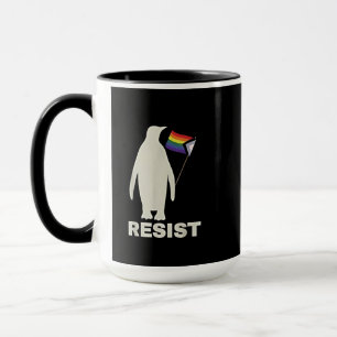 Caneca Pinguim resistente contra tarifas LGBT Anti Trump