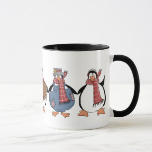 Caneca Pinguins de Natal