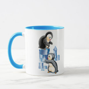 Caneca pinguins na Antártica