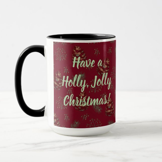 Caneca Pinhas e Bagas Alegre Natal (Esquerda)