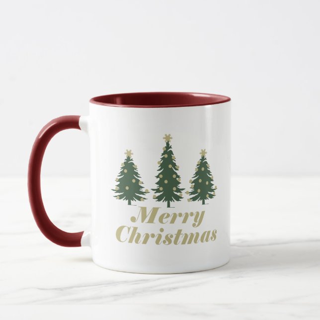 Caneca Pinheiros de natal de Natal desordenados (Esquerda)