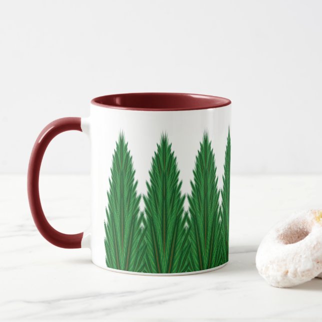 Caneca Pinheiros Espelhados Mug 11oz. -Castanho (Com Donut)