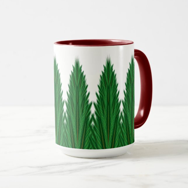 Caneca Pinheiros Espelhados Mug 15oz. -Castanho (Frente Esquerda)
