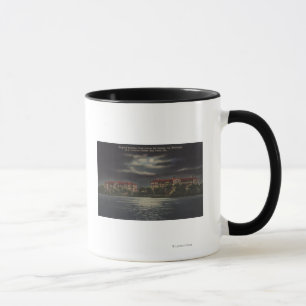 Caneca Pinhos da baía, Florida - vista enluarada do