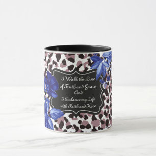 Caneca Pink Animal Print Floral Mug. Passo pela linha