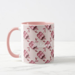 Caneca Pink Cherry Blossoms Bridesmaid Pink Combo Mug