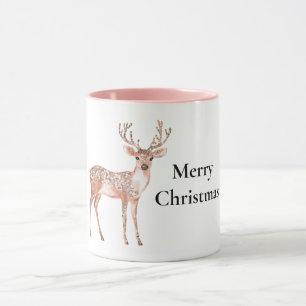 Caneca Pink Deer Christmas