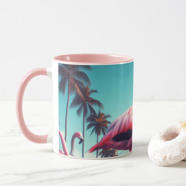 Caneca Pink flamand (Com Donut)