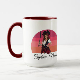 Caneca Pink Girl Pirata Mug