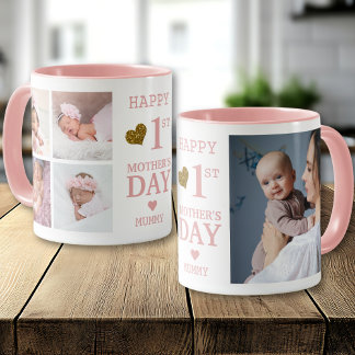 Caneca Pink Happy First Mother's Day Mummy 5 Photo  