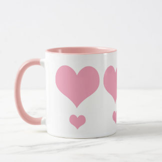 Caneca Pink Heart Love