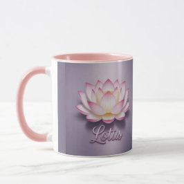 Caneca Pink Lotus Flower Meditation Mug