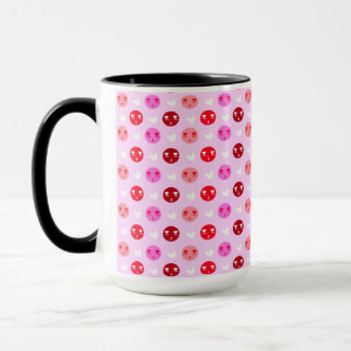 Caneca Pink Love Emoji café