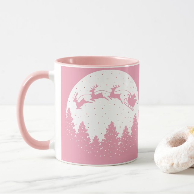 Caneca Pink Magic Christmas (Com Donut)