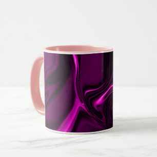 Caneca Pink or purple curves on dark purple background