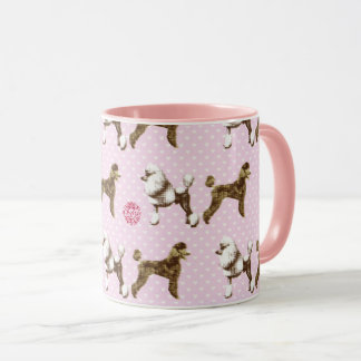 Caneca pink poodle design  
