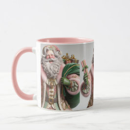 Caneca Pink Santa, Christmas, Author Natasha Us  