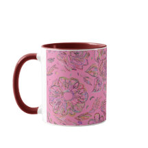 Pink & Sketch Flores Mug