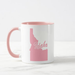 Caneca Pink State Of Idaho Shape Mug