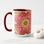 Caneca Pink Sunflowers Christmas<br><div class="desc">Pink Sunflowers Christmas Coffee Mug
A lovely Christmas gift,  featuring a fun design of sunflowers in pink and yellow tones,  intertwined with lights,  perfect for garden and nature lovers.</div>