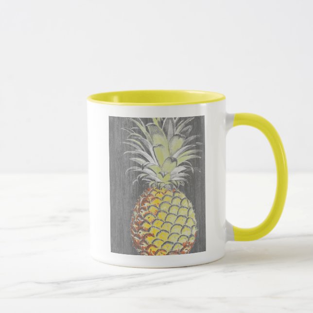 Caneca Pinneapple tropical amarela nas Cinzas (Direita)