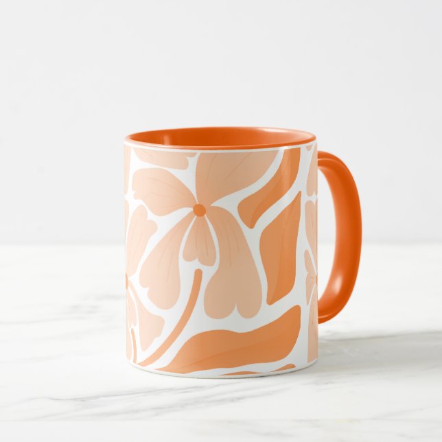 Caneca pintada à mão em design artístico (Frente Esquerda)